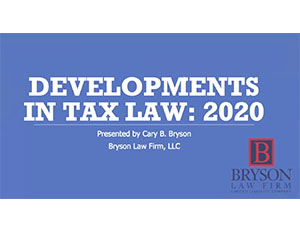 Development in tax law thumbnail