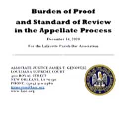 lba - burden of proof